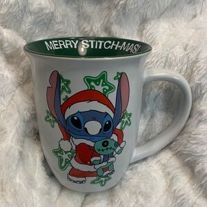 🌹Disney Stitch “MERRY STITCHMas” Santa Mug - Festive Green and White